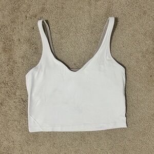 Lulu Allign White Tank Top size 6